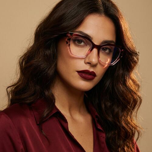 Rita Red Cat Eye Glasses