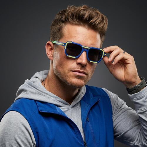 Bowman Lunettes de soleil Aviateur Bleues