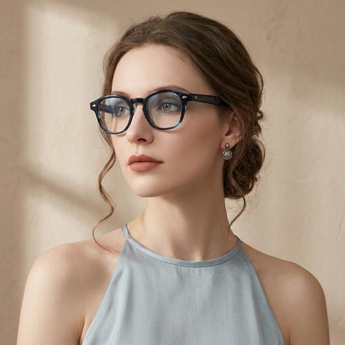 Erskine Gafas Cuadradas Azules