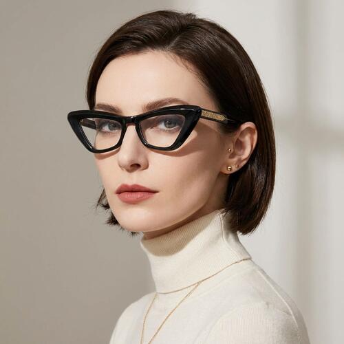 Grantha Black Cat Eye Glasses