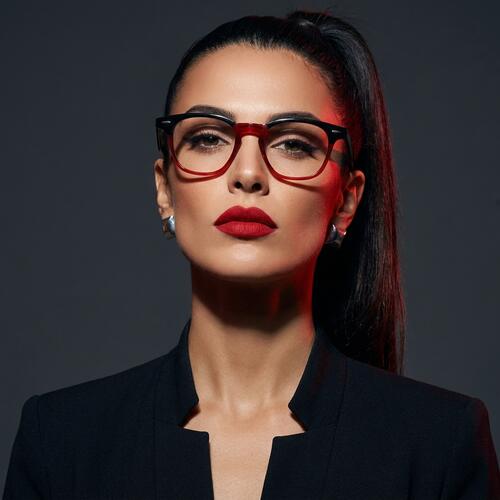 Reed Gafas Cuadradas Rojas