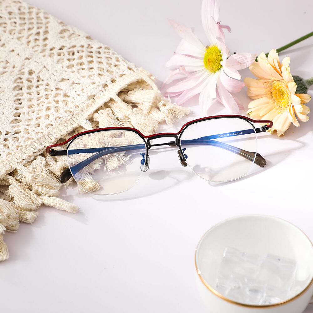 Hayda Red Square Glasses