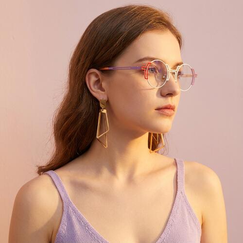 Albert White Round Glasses
