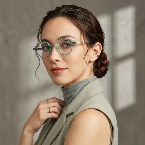 Galbraith Green Round Glasses