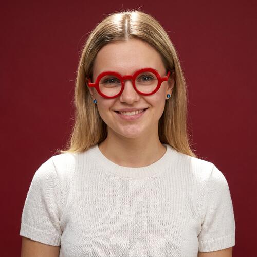 Maxwell Red Round Glasses