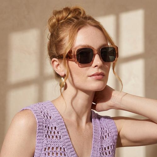 James Pink Square Sunglasses