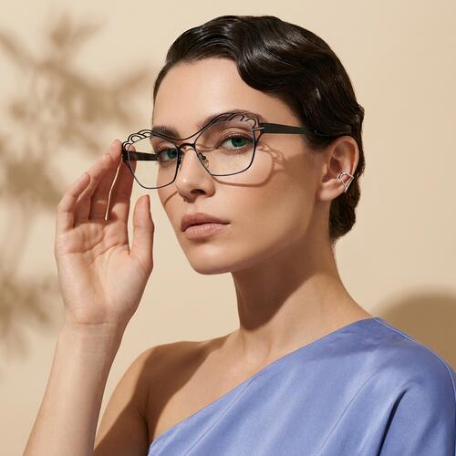 Sylvia Black Cat Eye Glasses