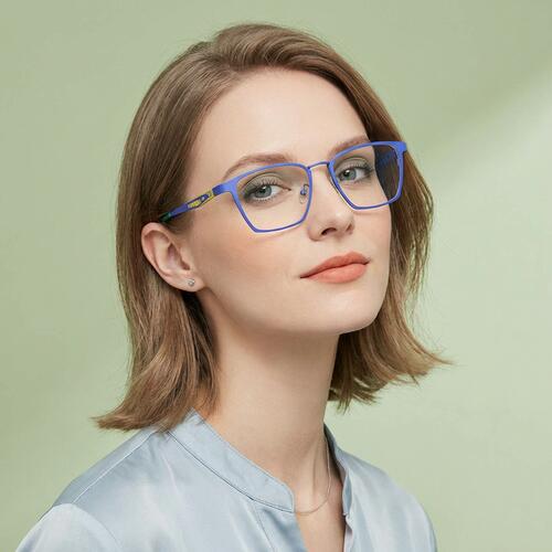 Baker Blue Rectangle Glasses
