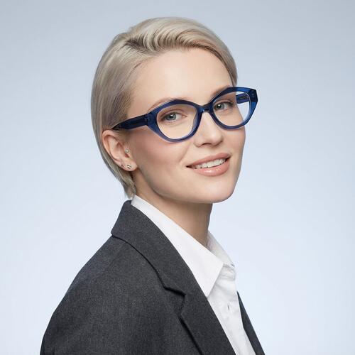 Bobby Blue Oval Glasses