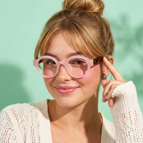 Polly Pink Round Glasses