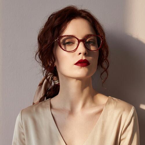 Clark Red Cat Eye Glasses
