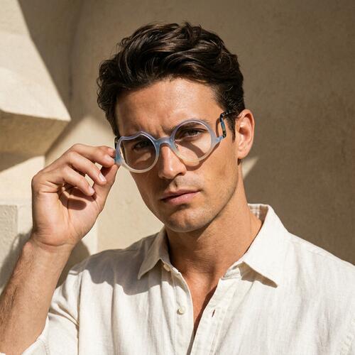 Audition Gafas Redondas Azules