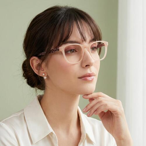 Tommy Lunettes Carrées Beiges