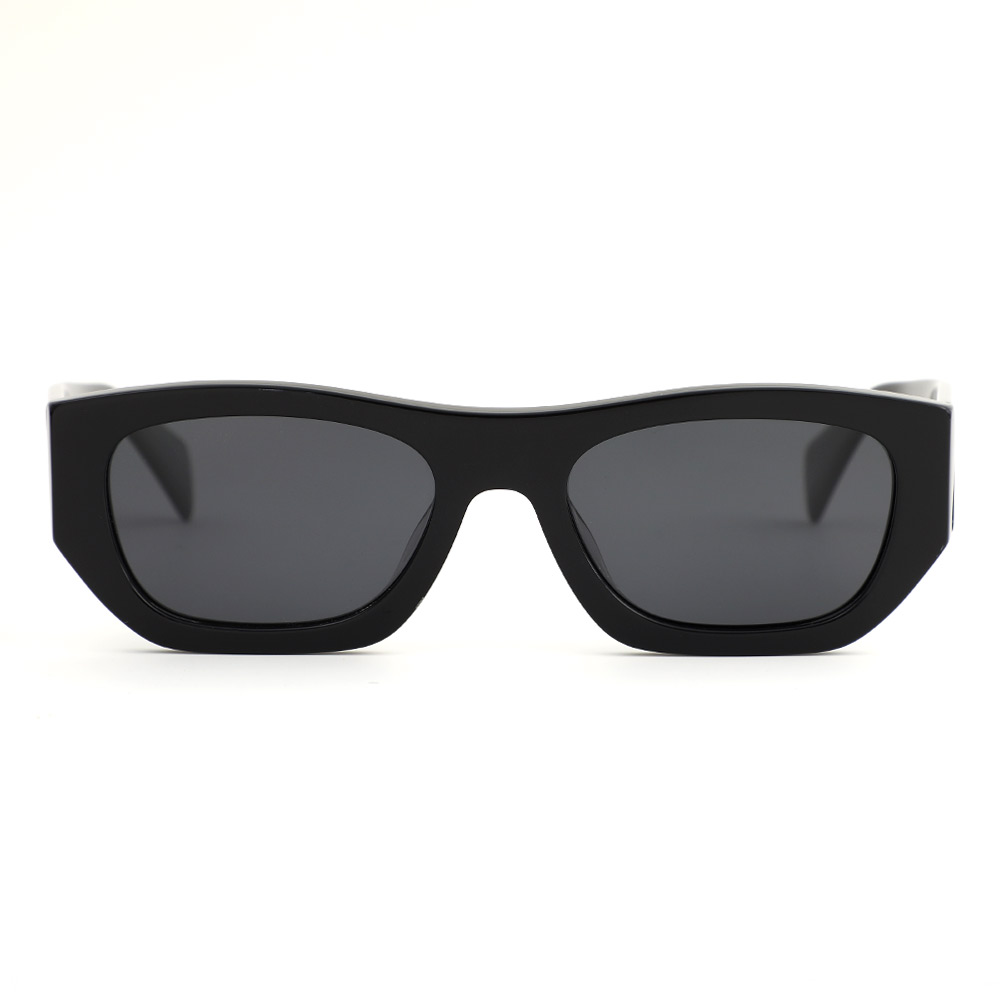 Elijah Schwarze Rechteckige Sonnenbrille