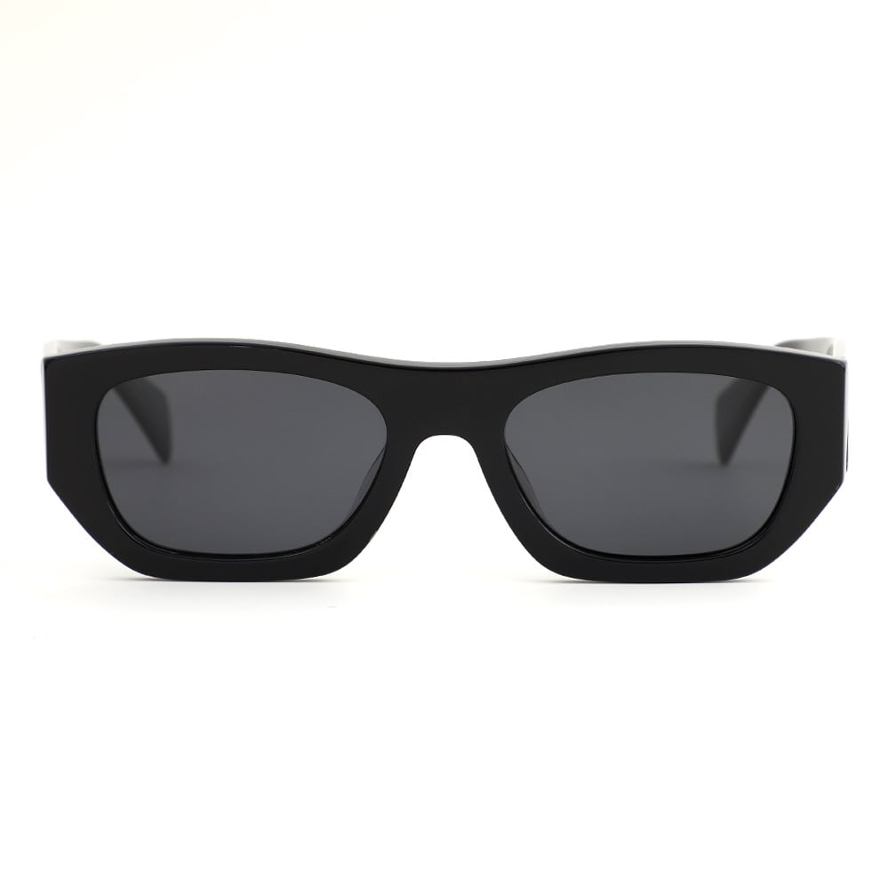 Elijah Schwarze Rechteckige Sonnenbrille