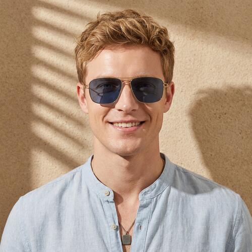 Candice Gold Aviator Sunglasses