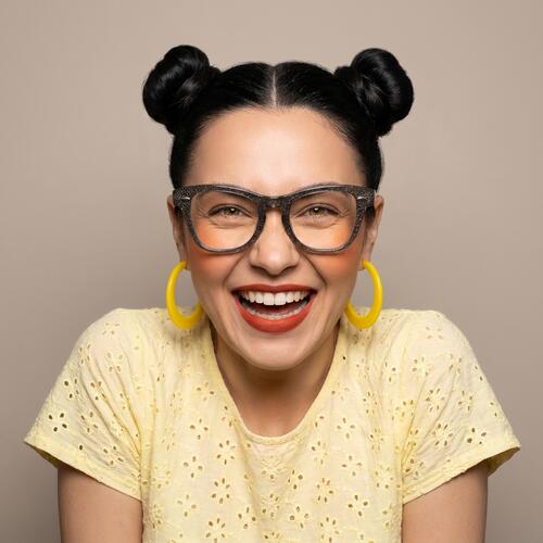 Barnes Gray Square Glasses