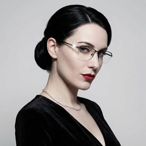 Otis Schwarze Browline Brille
