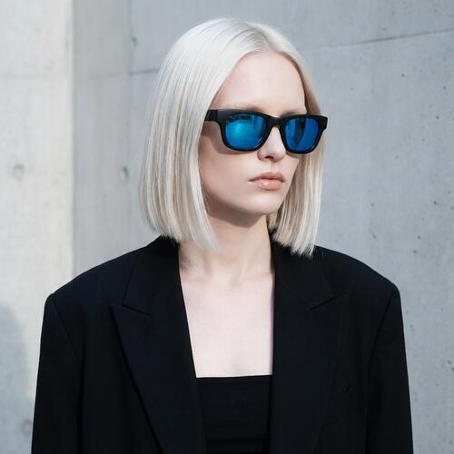 Clark Black Square Sunglasses