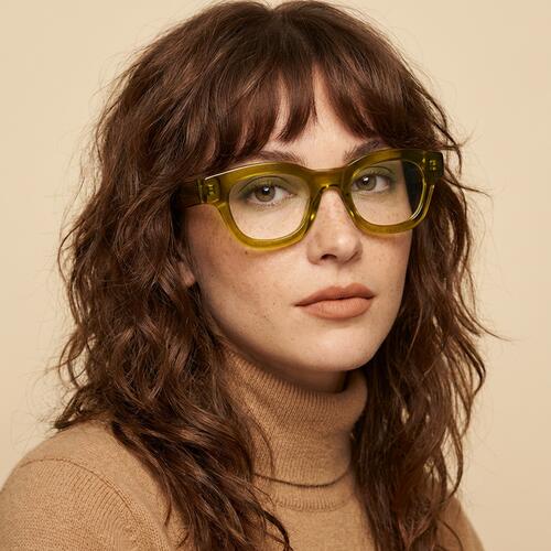 Motley Grüne Quadratische Brille