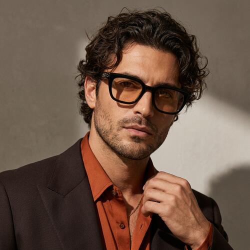 Collins Black Square Sunglasses