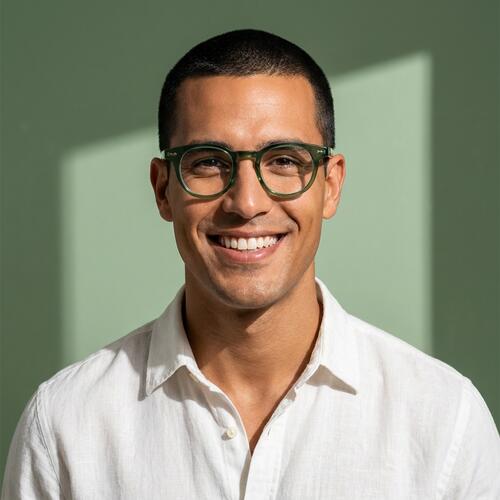 Sophia Green Round Glasses