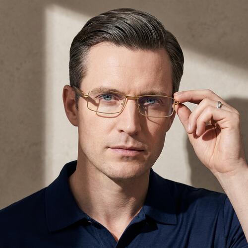 Erwin Gold Rectangle Glasses