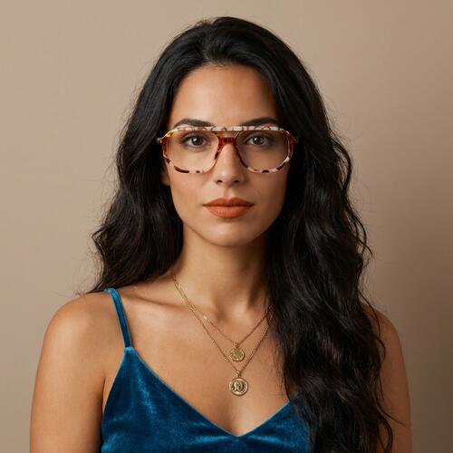 Nadin Tortoise Aviator Glasses