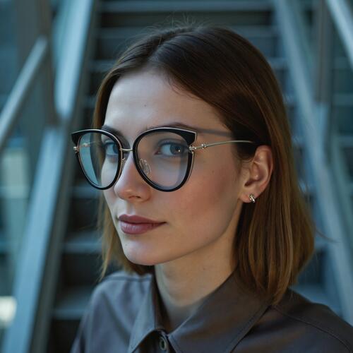 Pamela Black Round Glasses