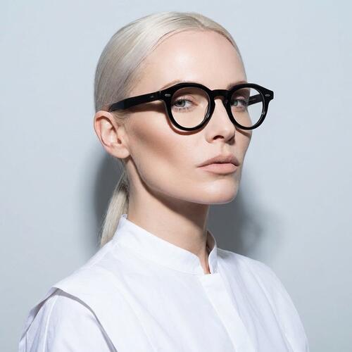 Mortin Black Round Glasses
