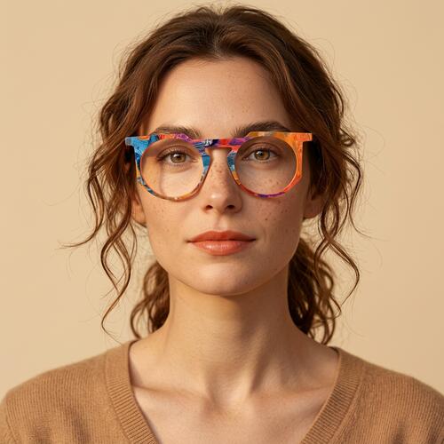 Timothy Orange Runde Brille