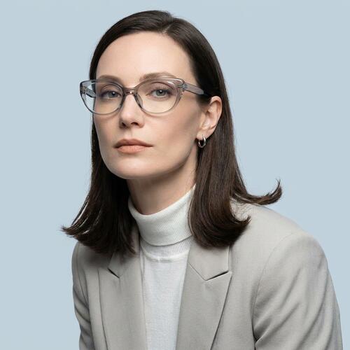 Claire Gray Cat Eye Glasses