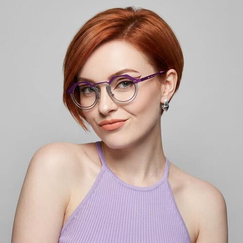 Helen Purple Round Glasses
