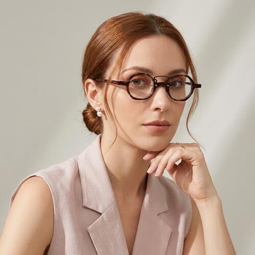 Pansy Gafas Redondas Estampadas
