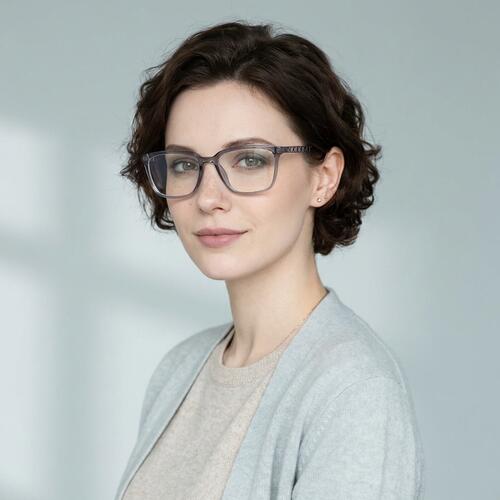 Hoyle Gray Square Glasses
