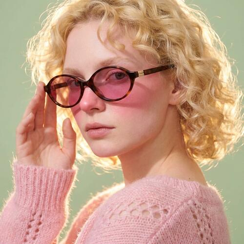 Mila Tortoise Oval Sunglasses