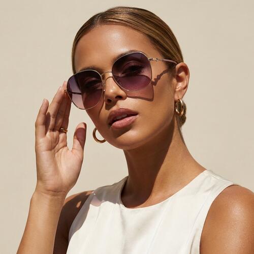 Nathan Gold Square Sunglasses