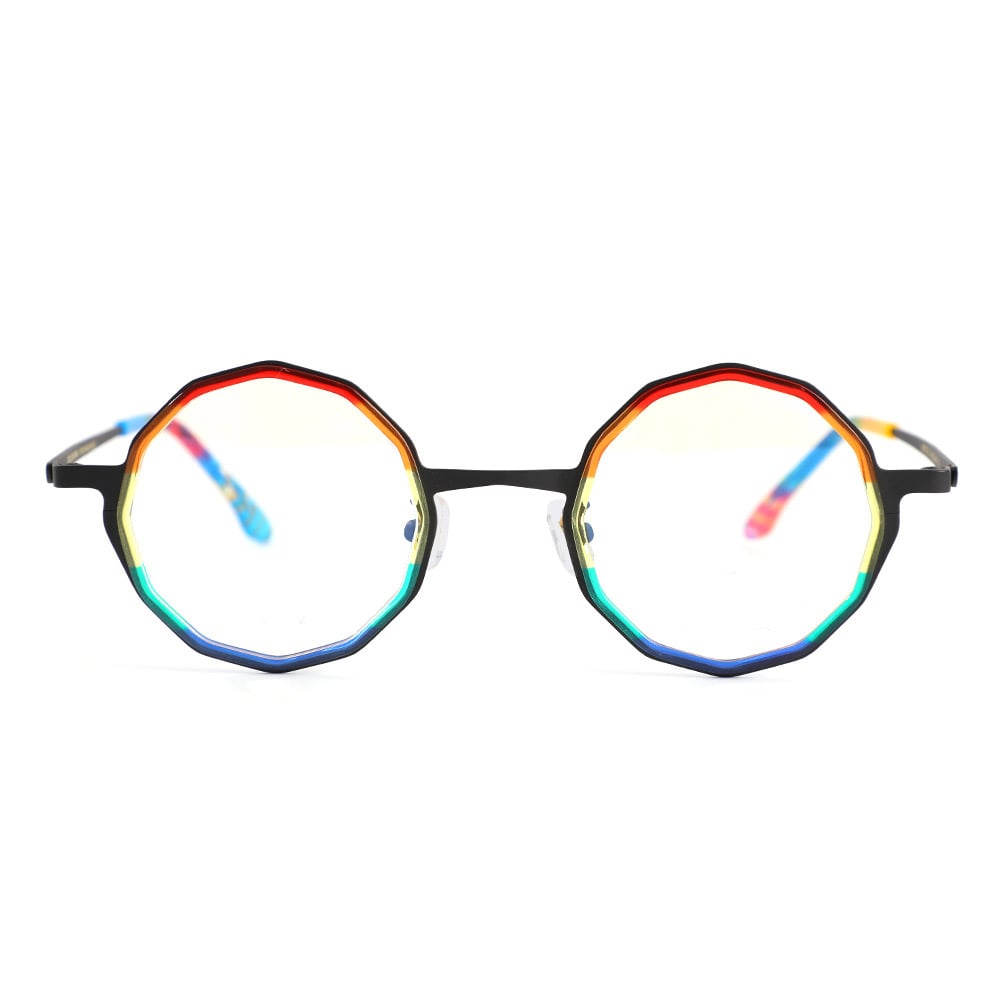 Gaskel Mehrfarbige Runde Brille