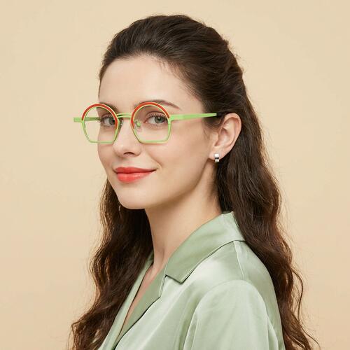 Quille Grüne Runde Brille