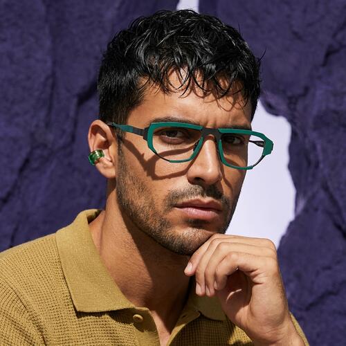 Deliaoa Lunettes Rectangulaires Vertes