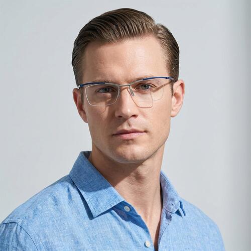 Denley Blaue Rechteckige Brille