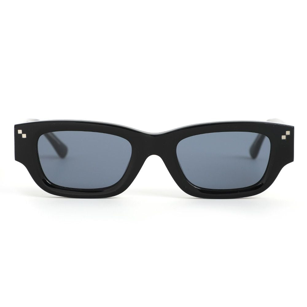 Aurora Schwarze Rechteckige Sonnenbrille