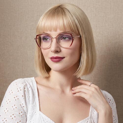 Bettina Red Cat Eye Glasses