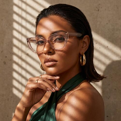Davida Gafas Cat Eye Champán