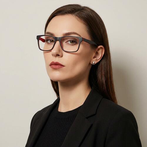 Jeremi Black Rectangle Glasses