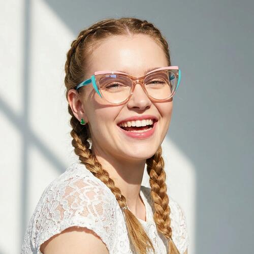 April Champagne Cat Eye Glasses