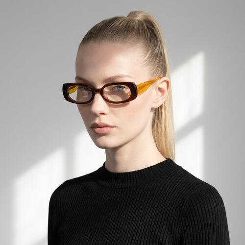 Ellery Brown Rectangle Glasses