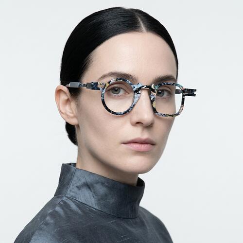 Catharin Gafas Cuadradas Redondas Grises