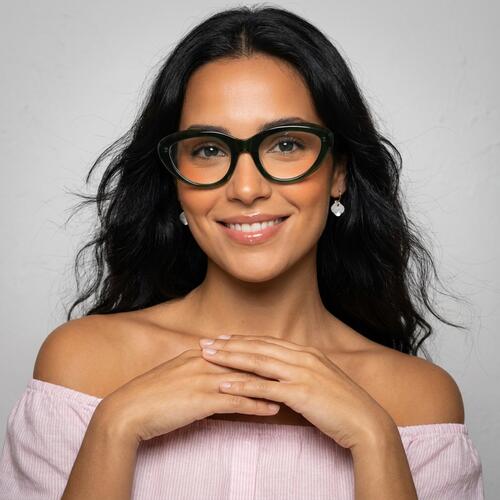 Wright Grüne Cat Eye Brille