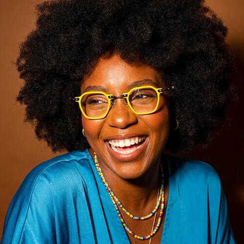 Marilyn Yellow Geometric Glasses